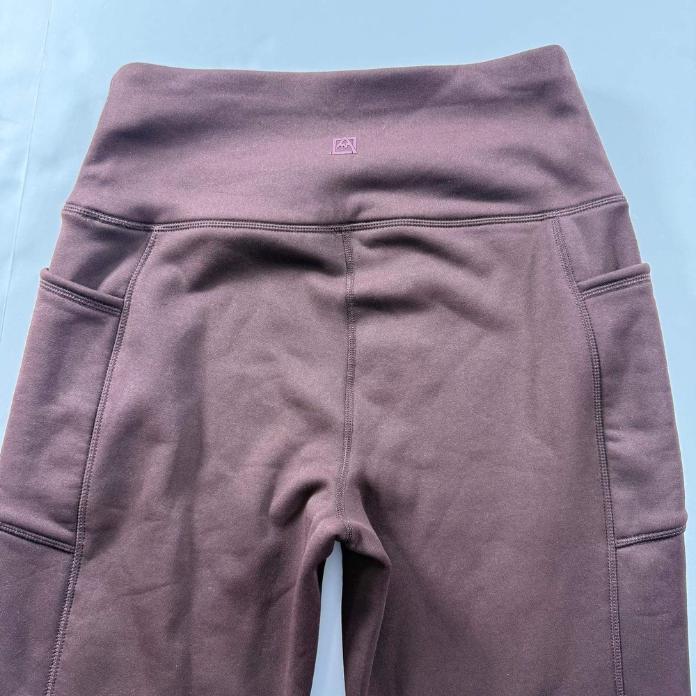 Avalanche Outdoor Supply Co Womens Medium Burgundy High Waist Pocket Leggings - Picture 6 of 14